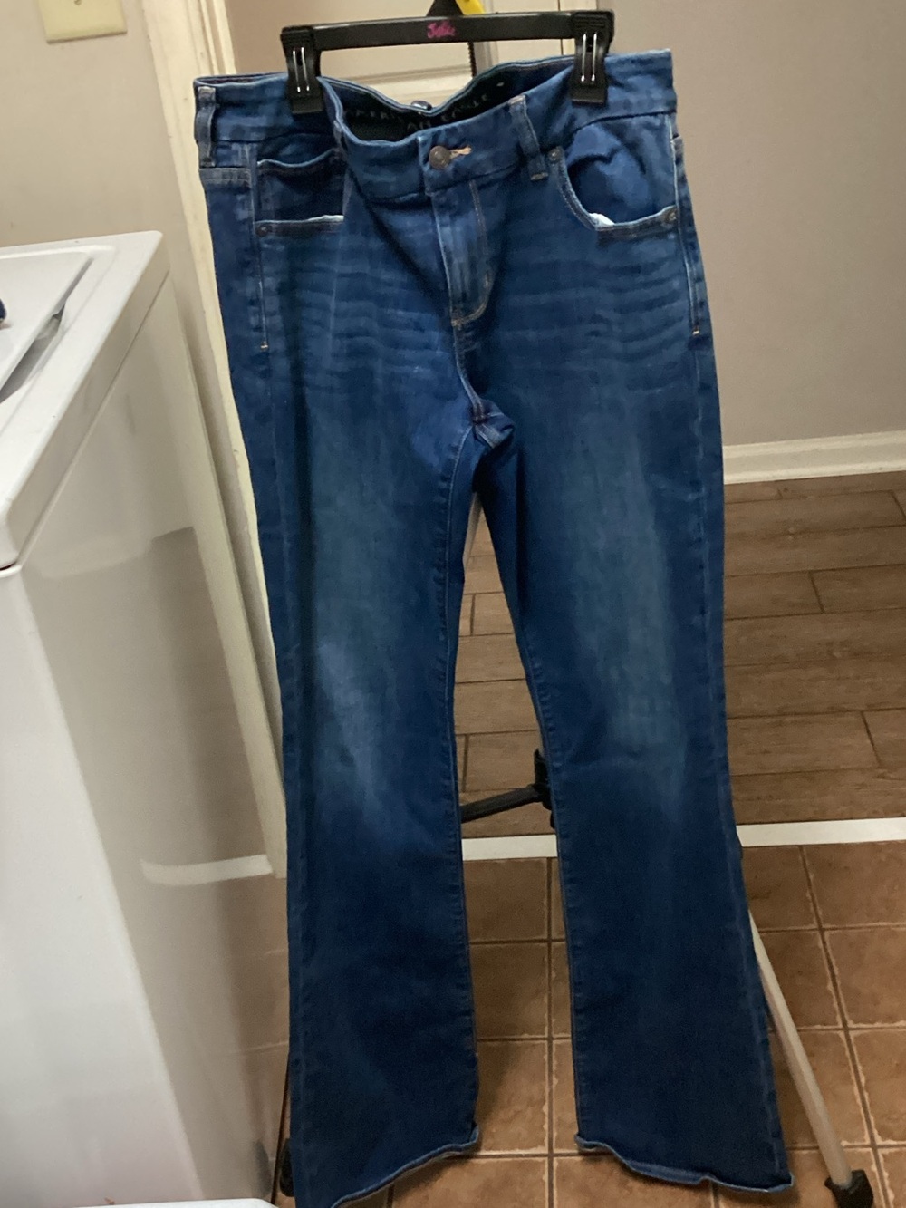 American Eagle Women's Flare Jeans in Deep Blue Wash